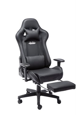Stanlord Gamer chairs Colville Black with footrest